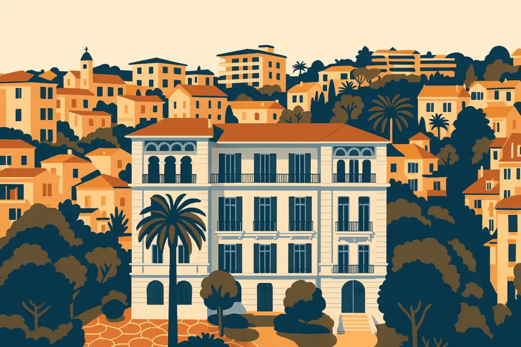Illustration du Cannet avec une vue sur la mairie